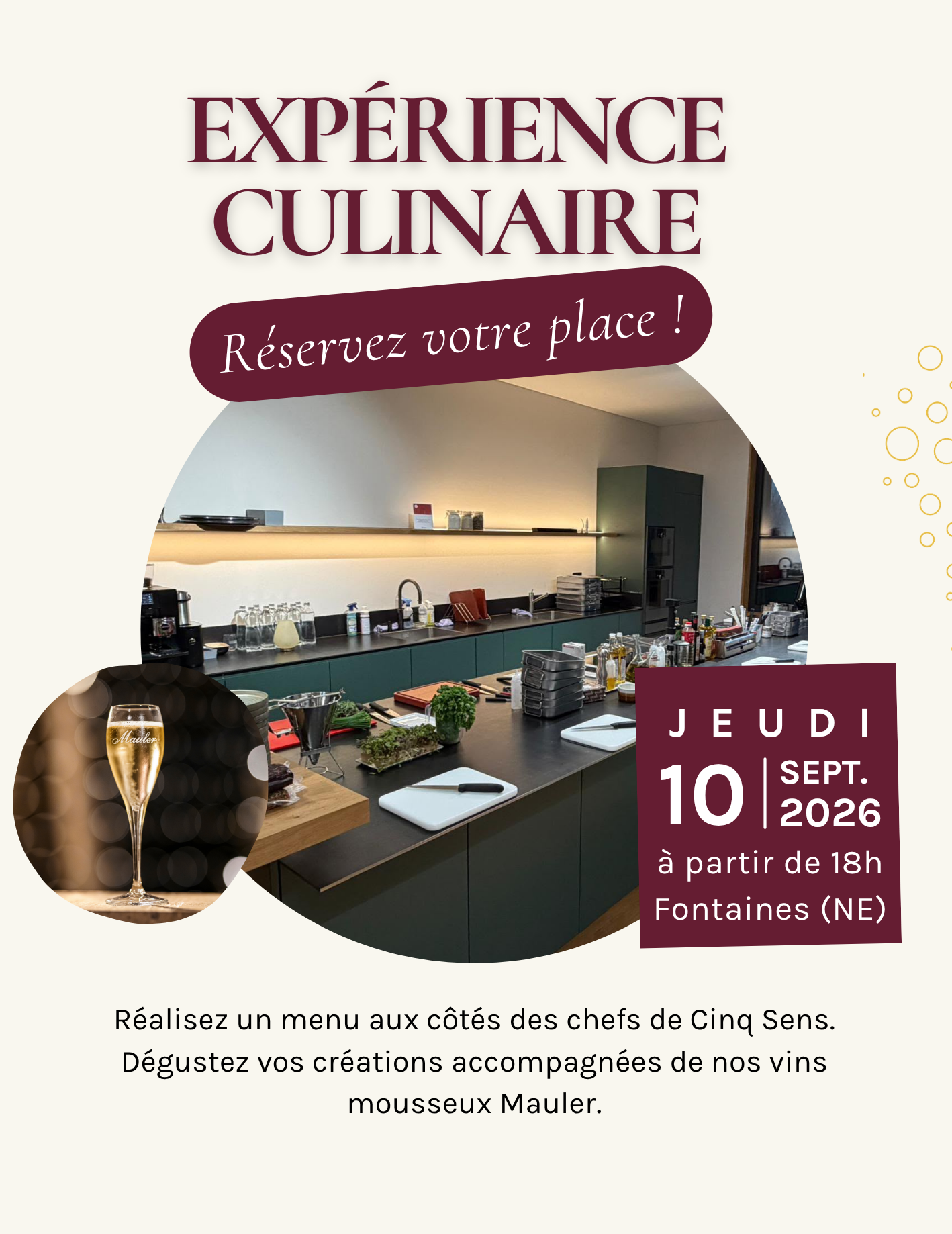 Atelier culinaire Mauler x Cinq Sens